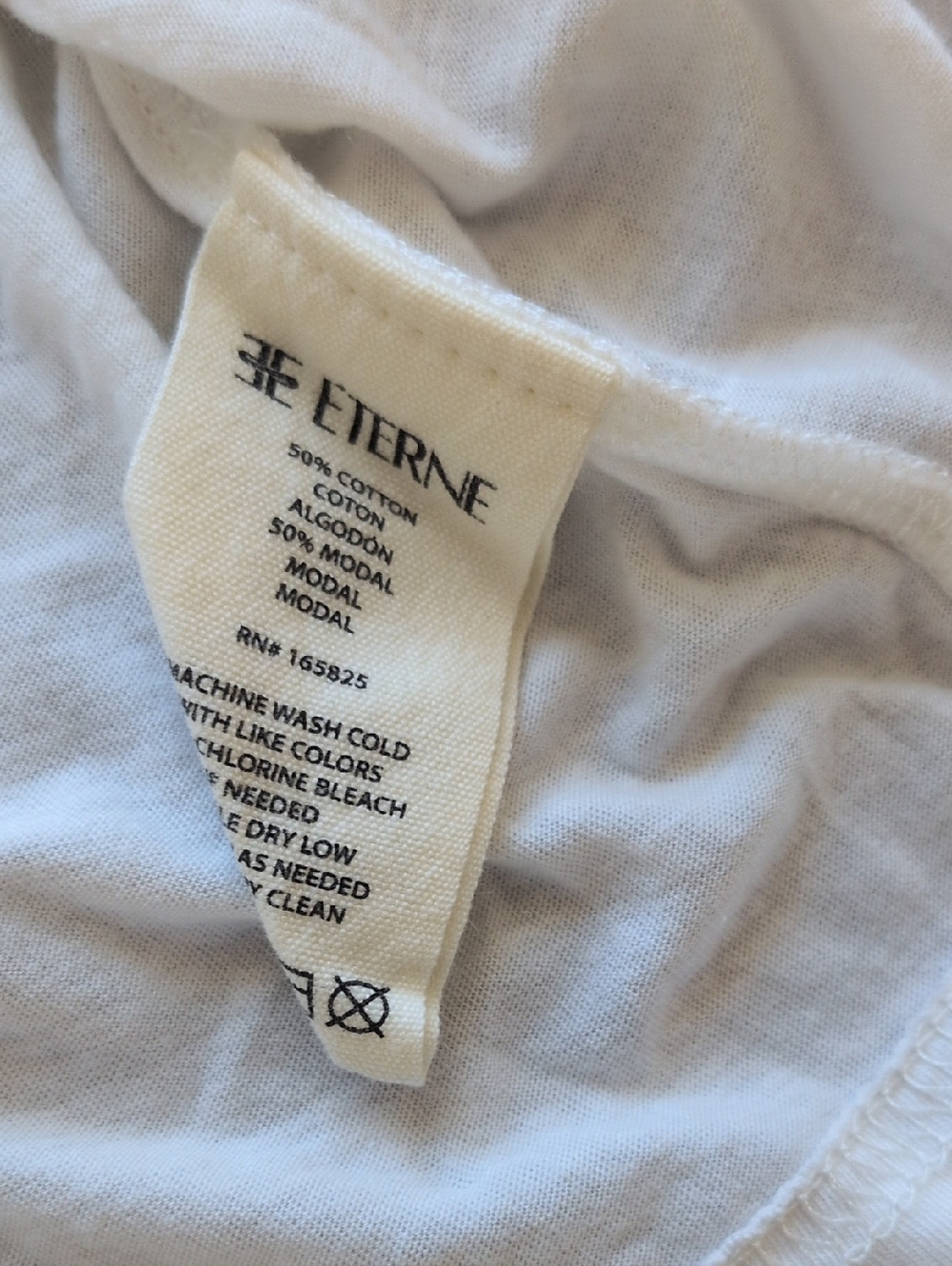 Eterne Soft White Tank Top - Picture 4 of 4